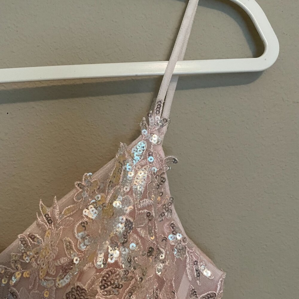 JJ'S HOUSE,  Size 0, short, LIGHT PINK, SEQUIN, HOMECOMING, PRINCESS DRESS - Picture 8 of 15